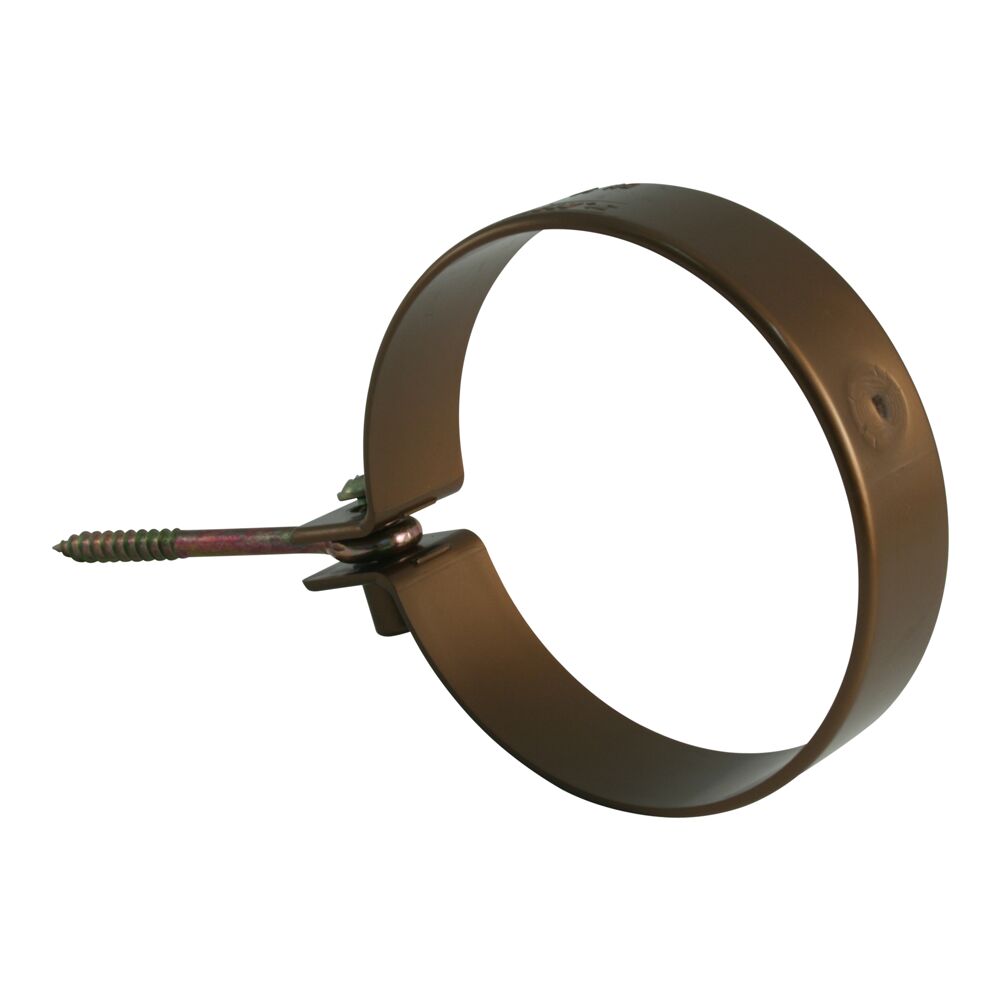 Kupferne Rohrschelle mit Ringschraube