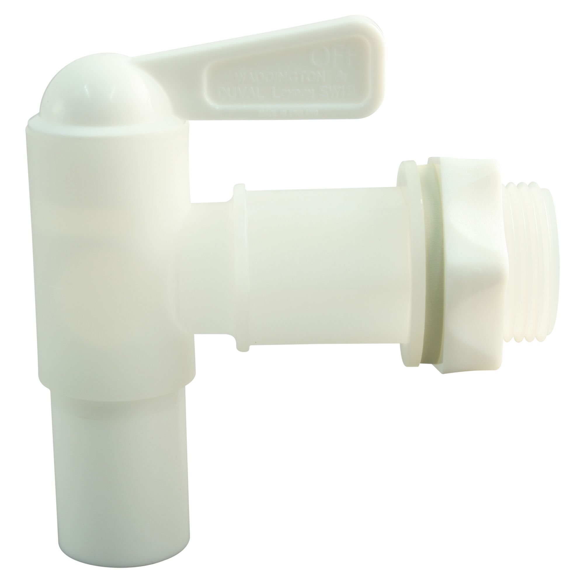 Weißer Wasserhahn für Wassertanks