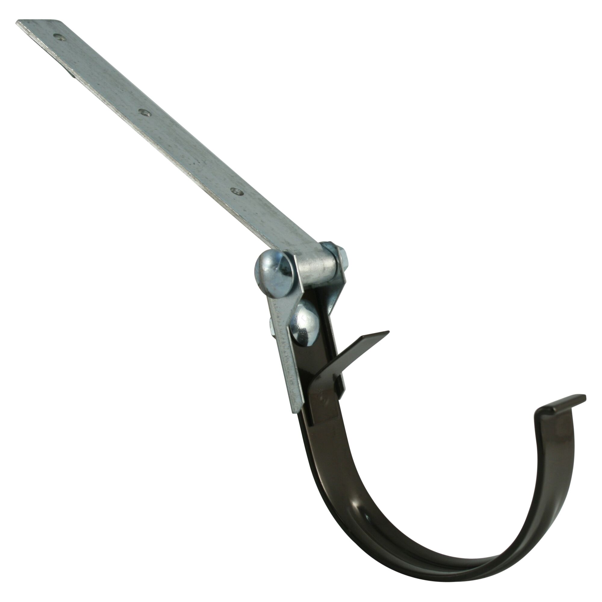 Verstellbares Rinneneisen verzinkt, dunkelbraun