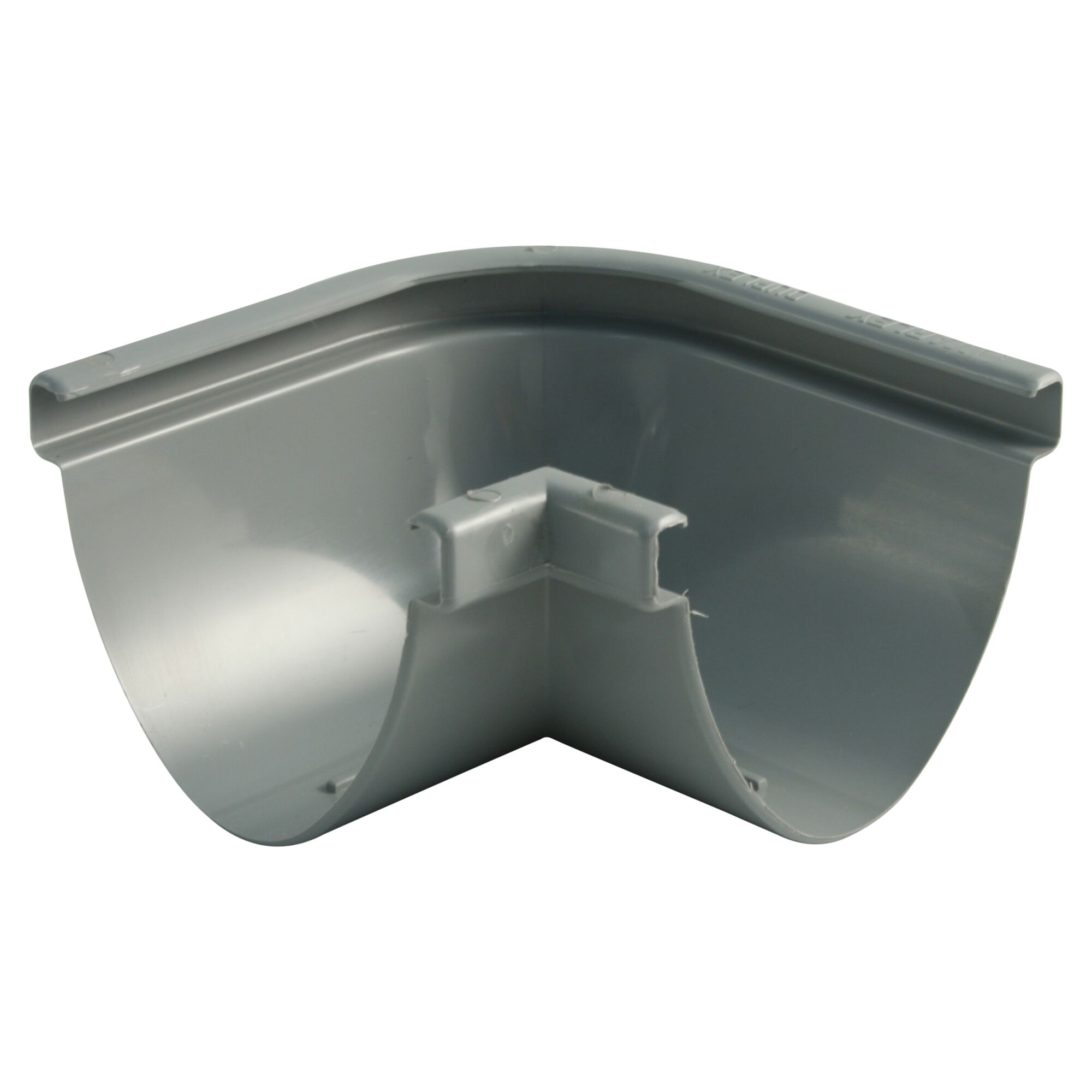 Graue Regenrinnenecke aus Kunststoff