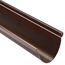 Braune Dachrinne Duplex, 2 m, NW80, halbrund