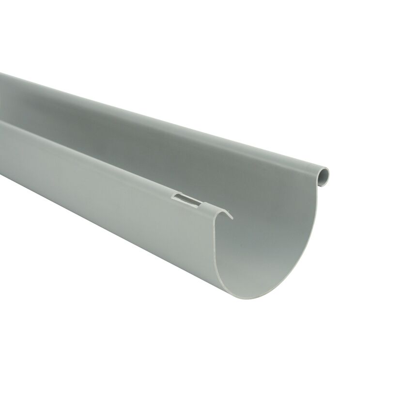 Dachrinne halbrund grau DN 75 200 cm