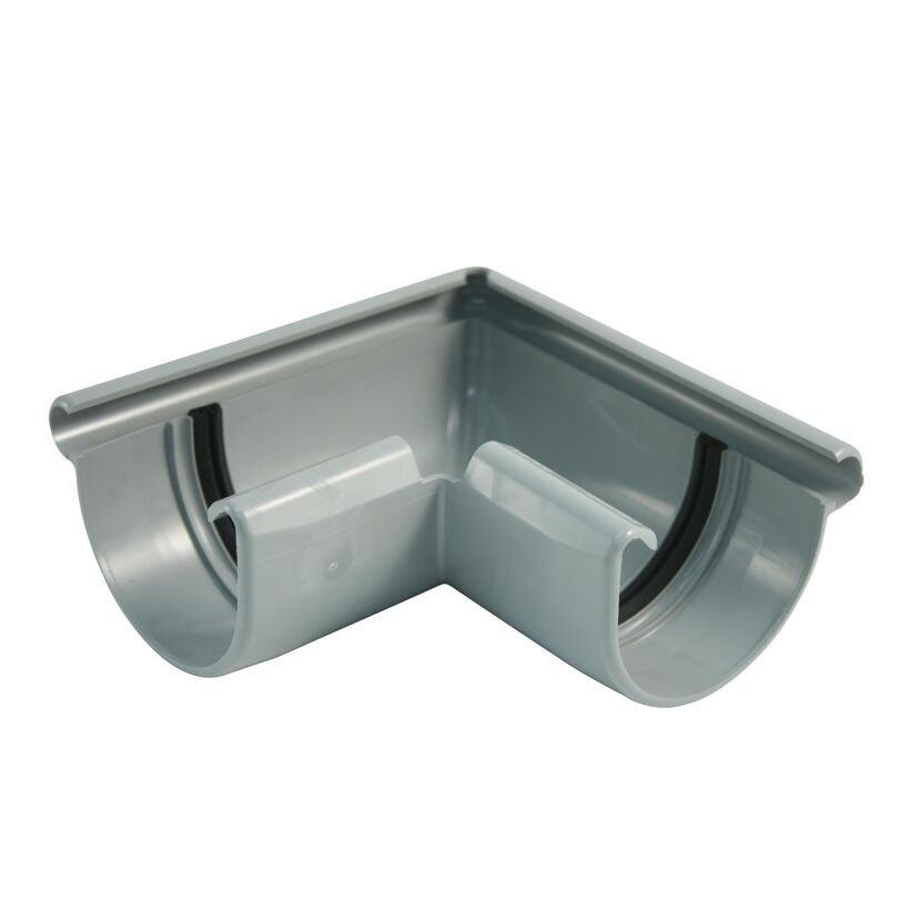Außen-Eckstück grau RG 75