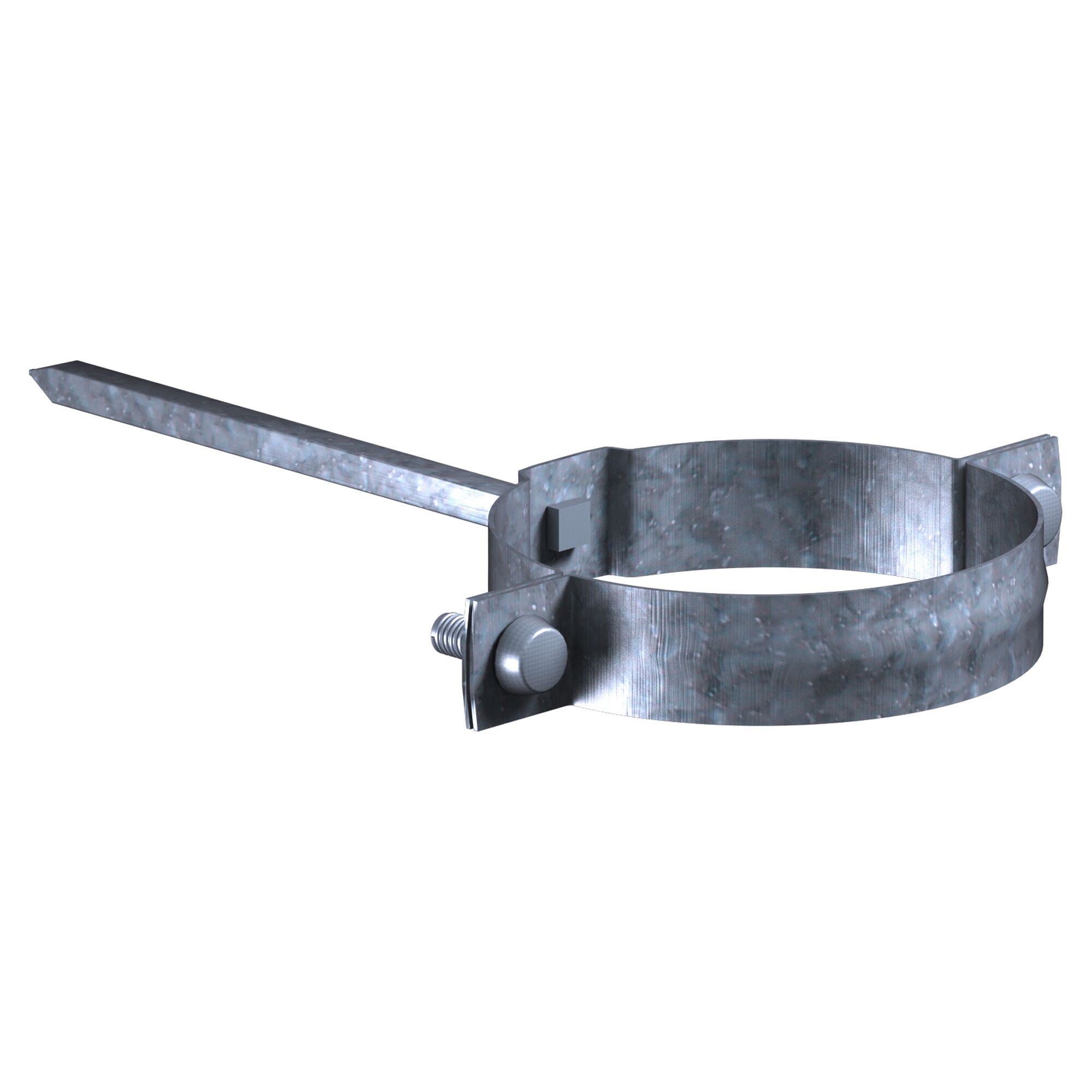 Metallene Standrohrschelle mit angeschweißtem Dorn