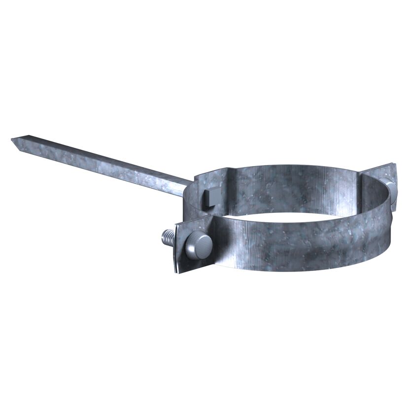 Metallene Standrohrschelle mit angeschweißtem Dorn