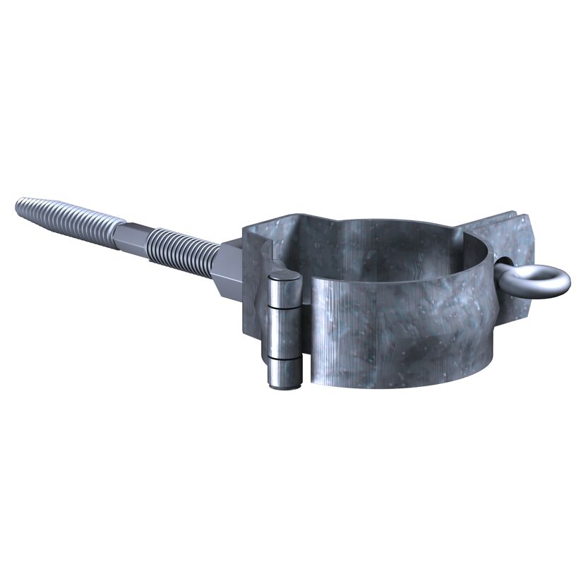 Metallene Fallrohrschelle mit Bundschraube
