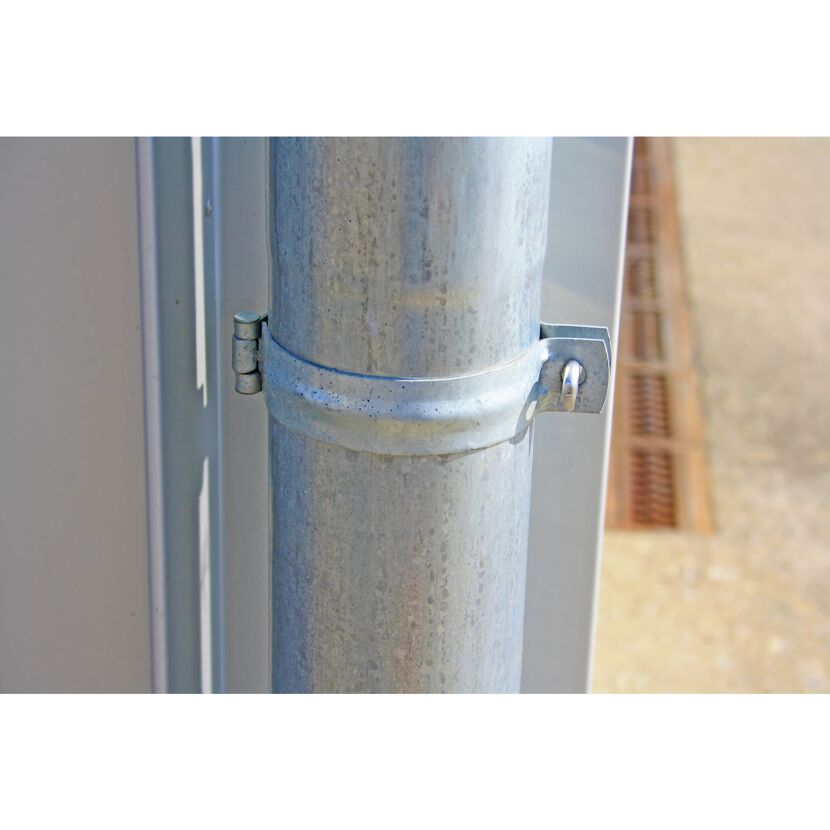 Metallische Fallrohrschelle mit Bundschraube