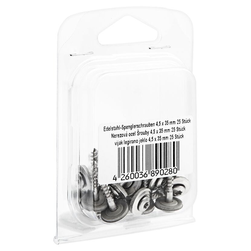 25 Stück Spenglerschrauben 4,5 x 35 mm in Verpackung