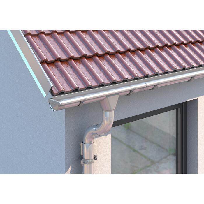 Dachrinne halbrund silber RG 75 200 cm