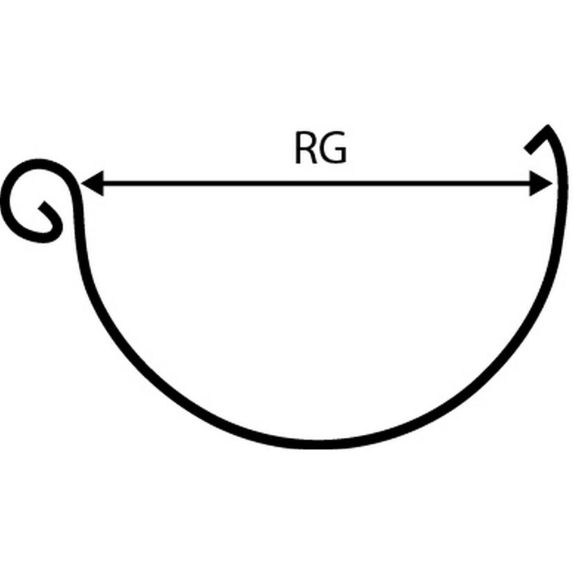 Alu Dachrinne RG 100 mit Radius