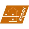 Haussymbol mit Pfeilen, die auf den Boden zeigen. Text: BODEN