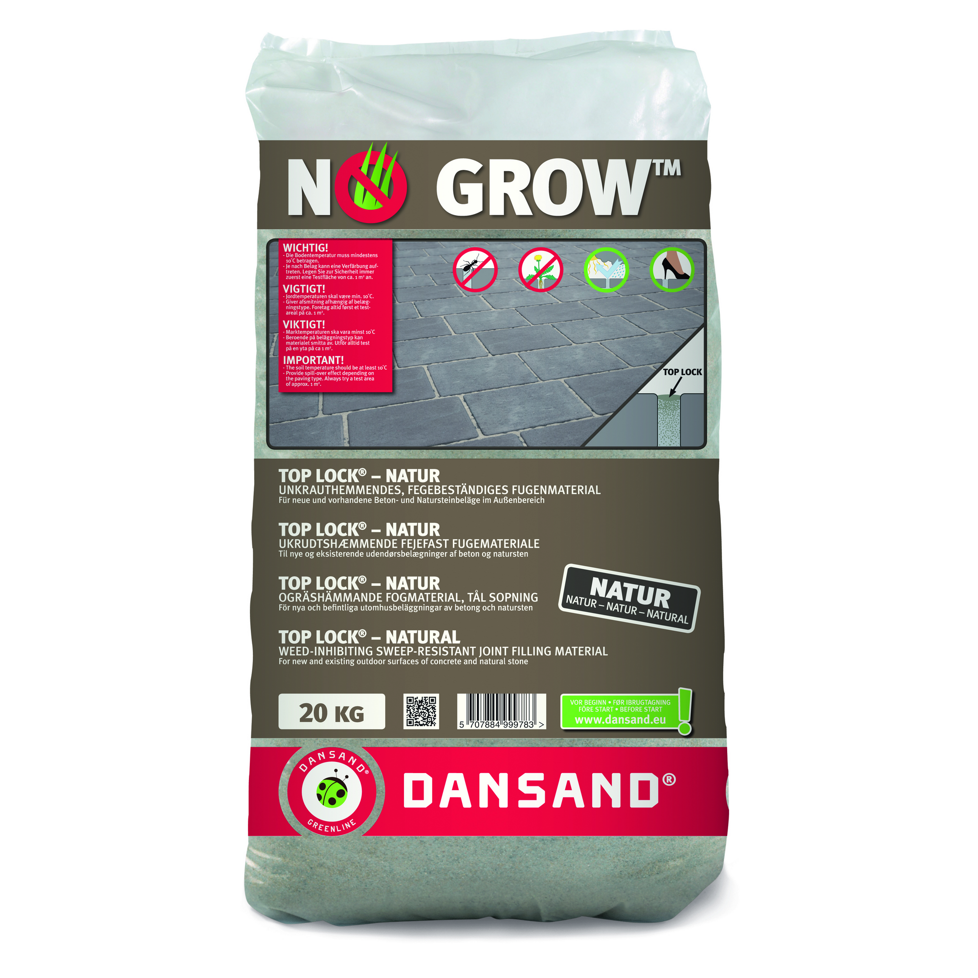 No Grow™ Top Lock® Fugenmaterial natur 20 kg + product picture