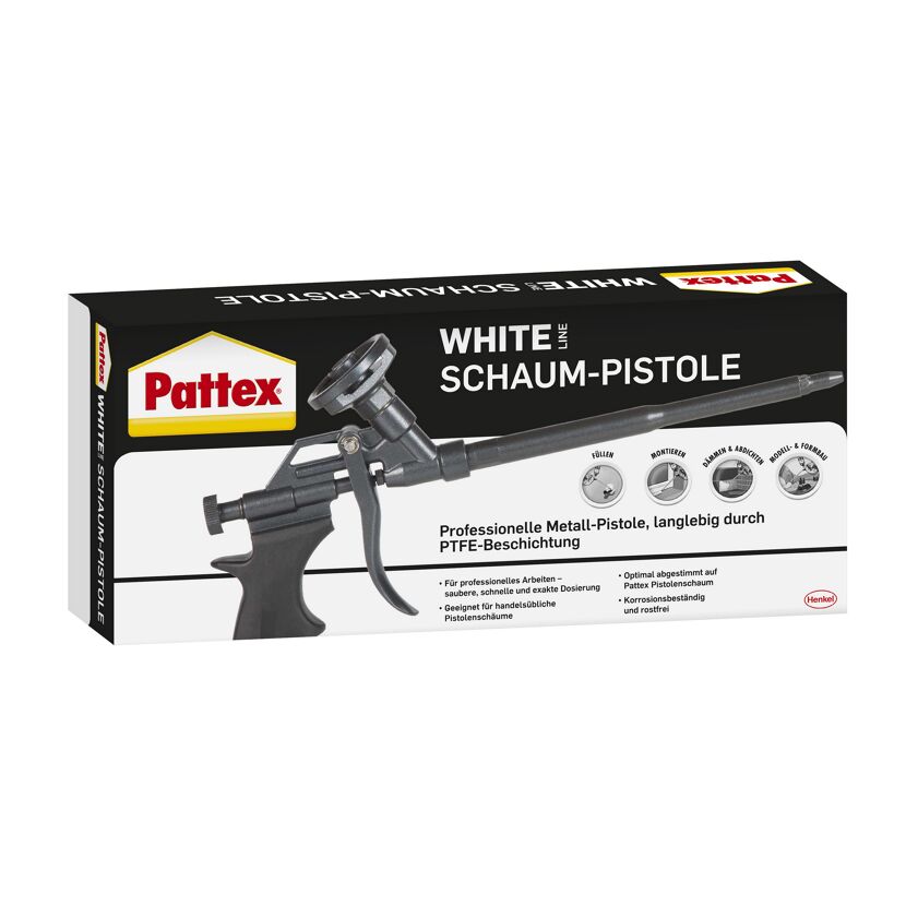 Pattex White Line Schaumpistole in Verpackung
