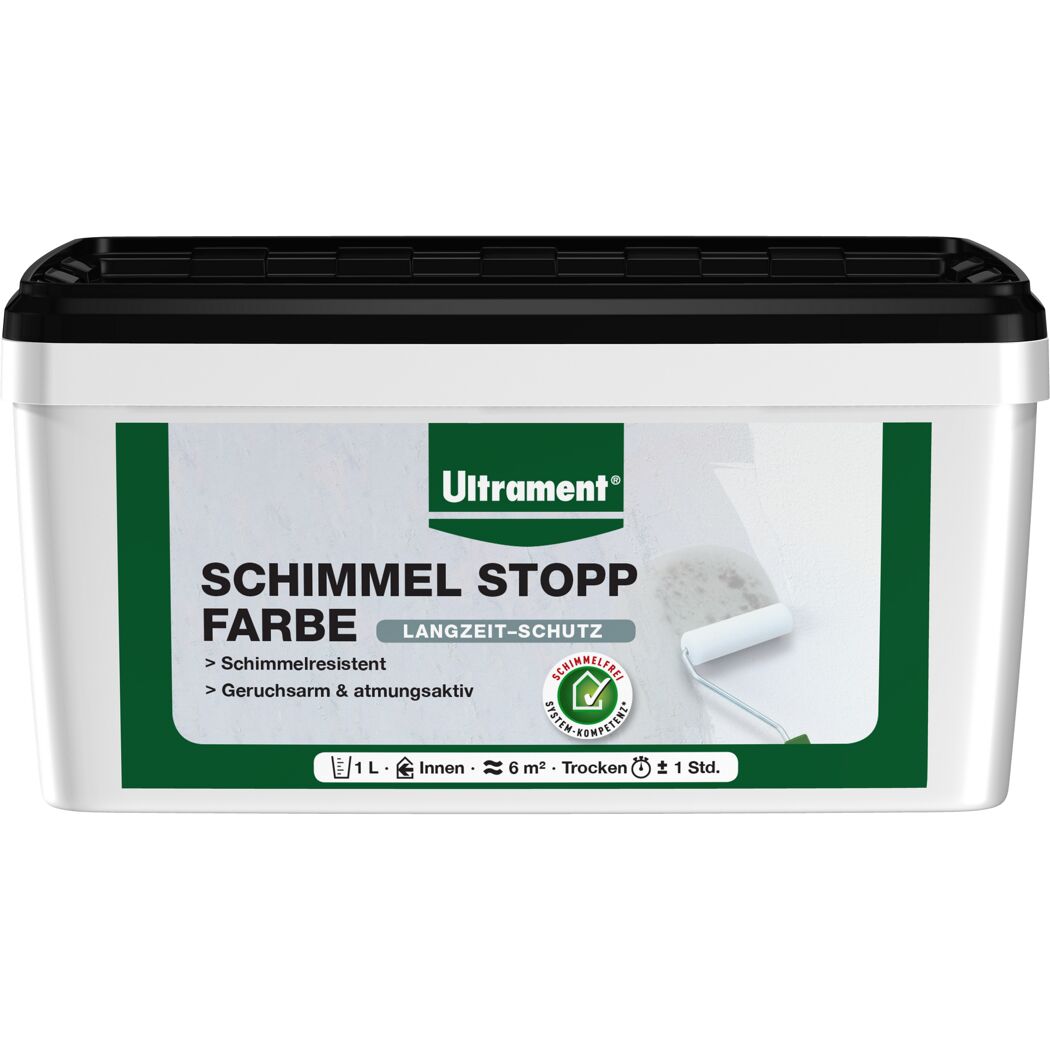 Wandfarbe 'Schimmelstopp' weiß 1 l