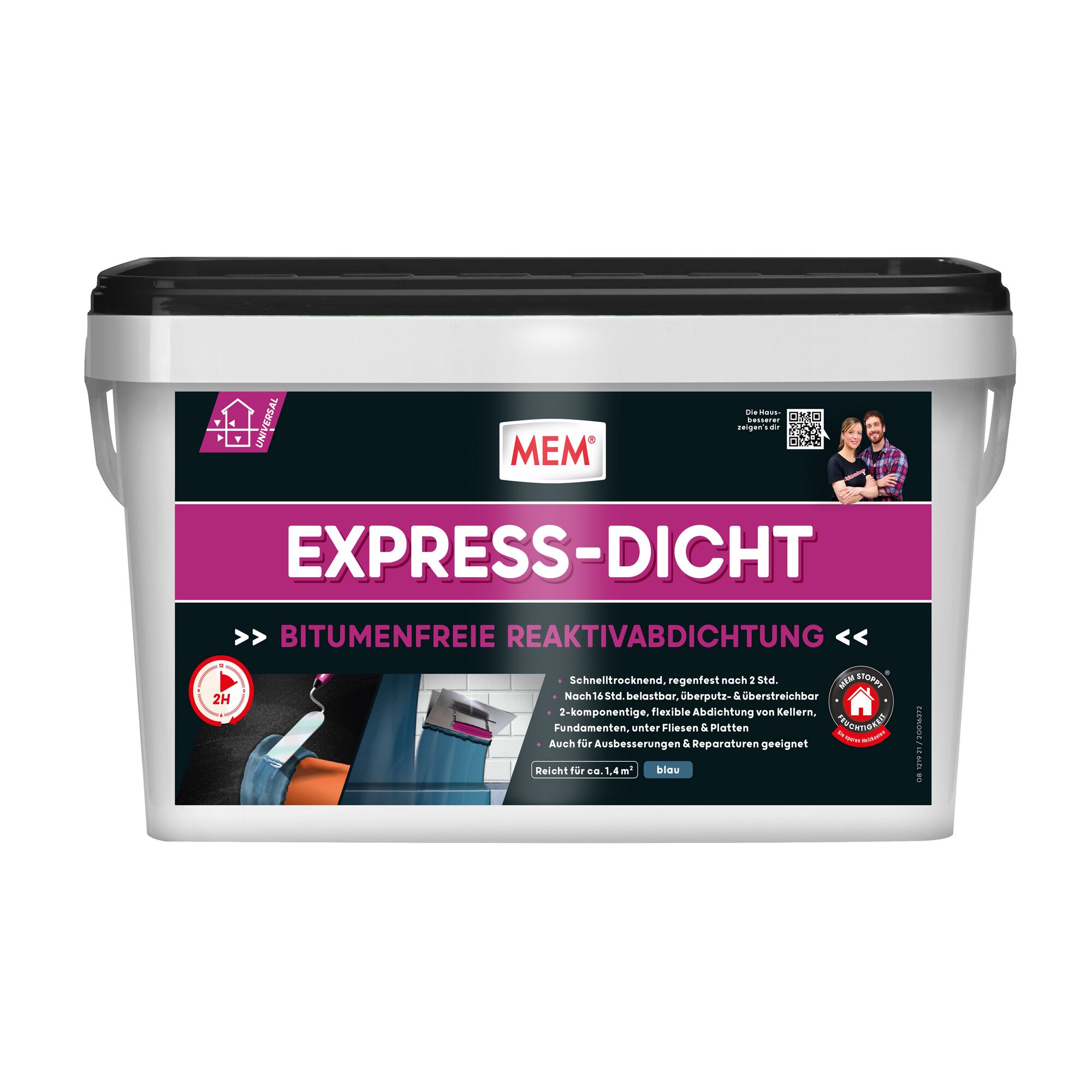 Eimer MEM Express-Dicht bitumenfreie Reaktivabdichtung