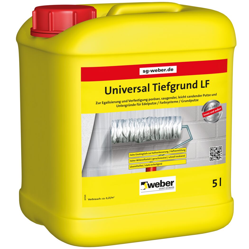 Kanister Tiefengrund und Farbrolle