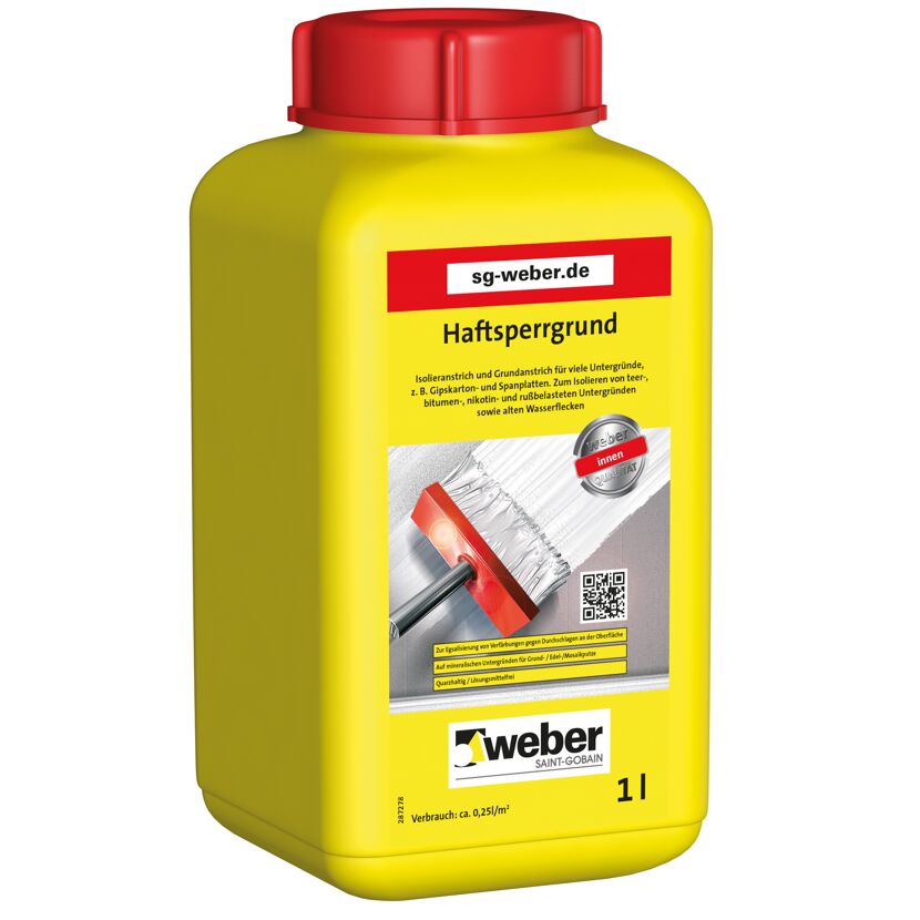 Haftgrund von Weber wird mit Pinsel aufgetragen