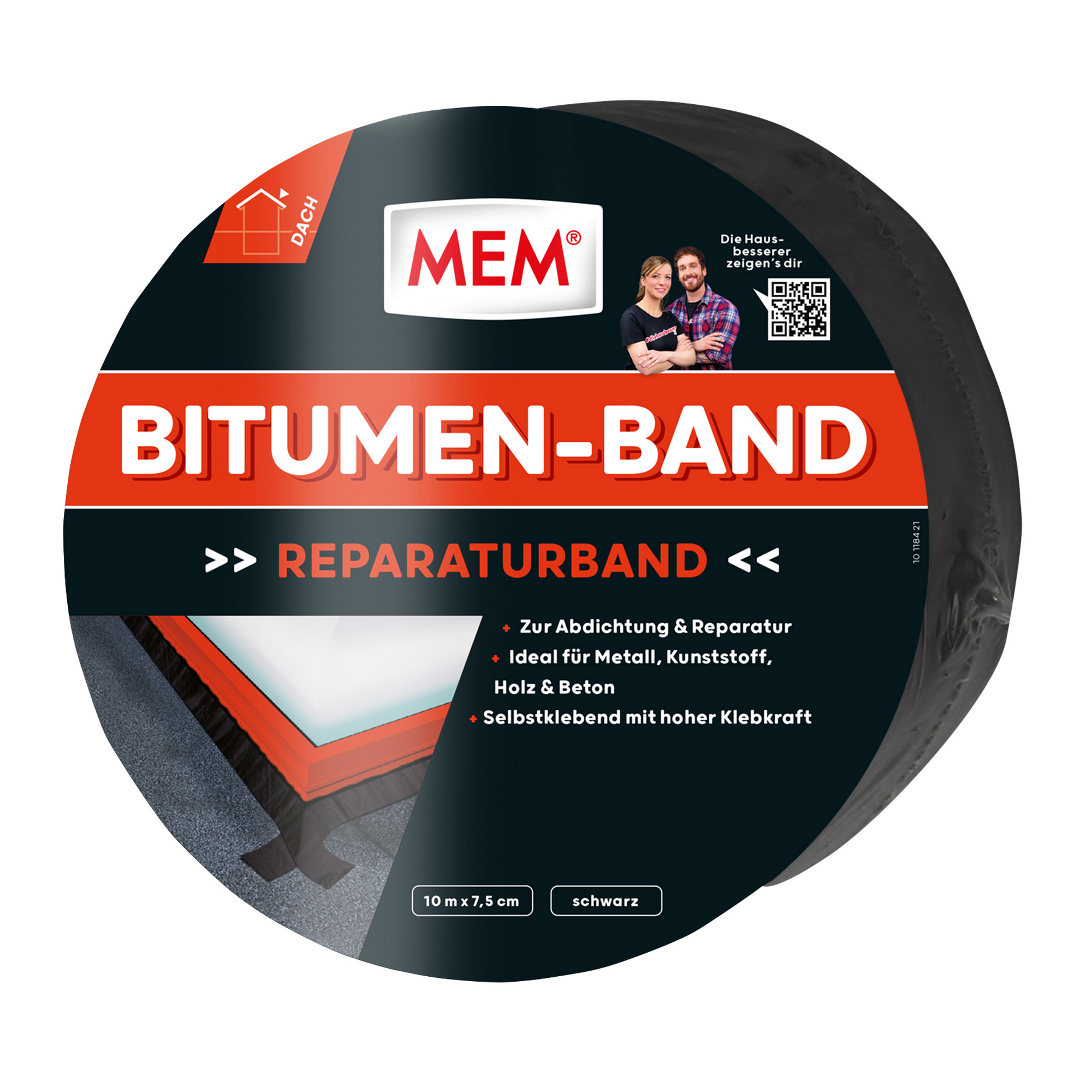 MEM Bitumen-Band schwarz 7,5 cm x 10 m