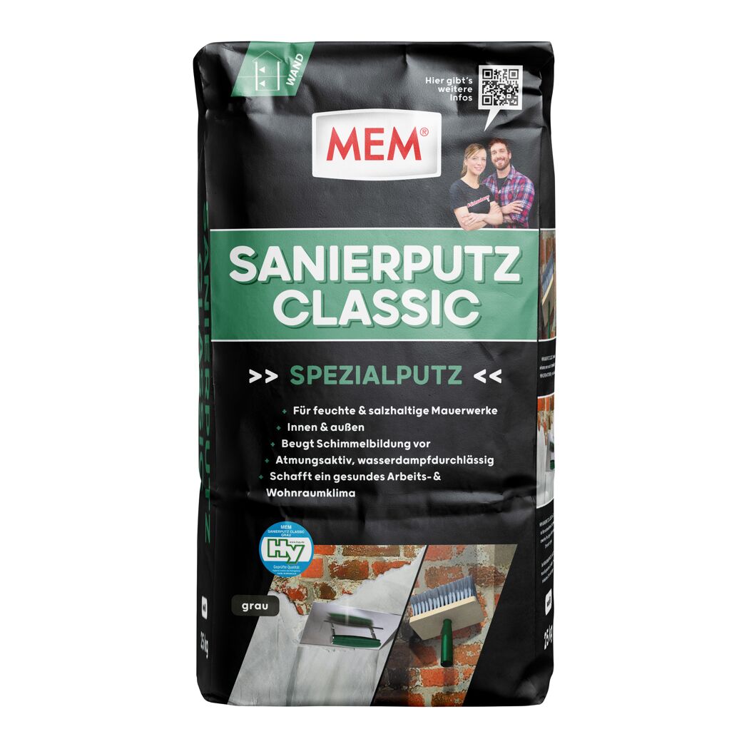 MEM Sanierputz Classic, 25 kg Sack, grau