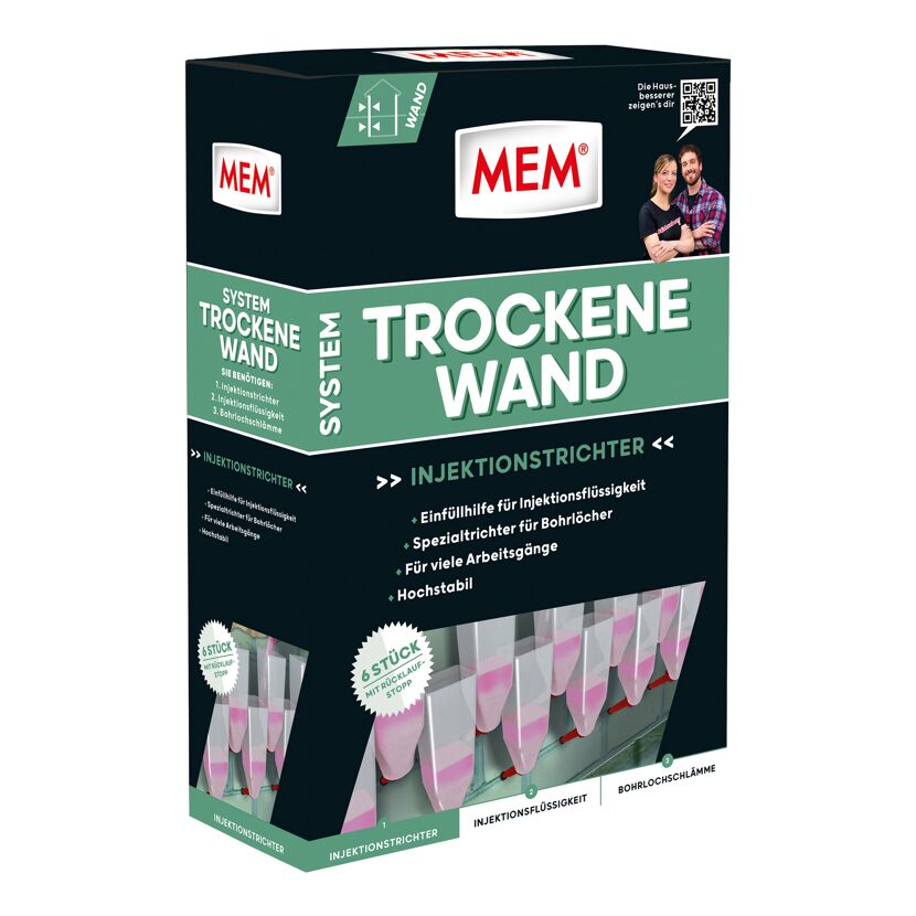 MEM System Trockene Wand Injektionstrichter 6 Stück