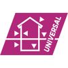 Haussymbol mit Pfeilen für Universal