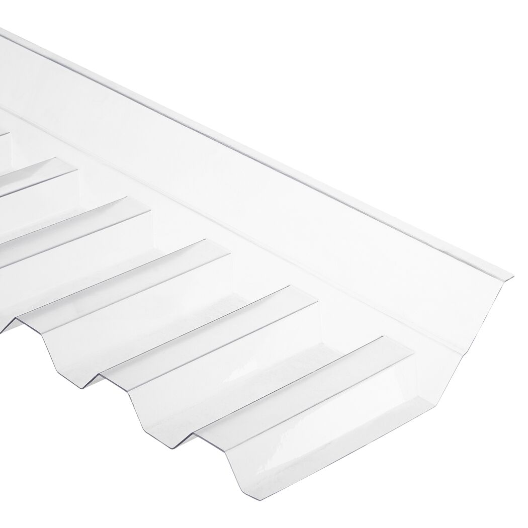 Transparenter Trapez-Wandanschlag aus PVC