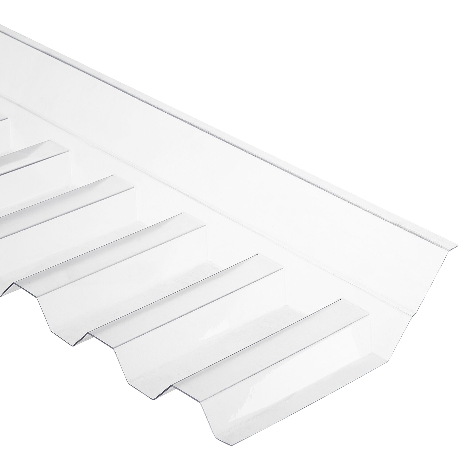 Transparenter Trapez-Wandanschlag aus PVC