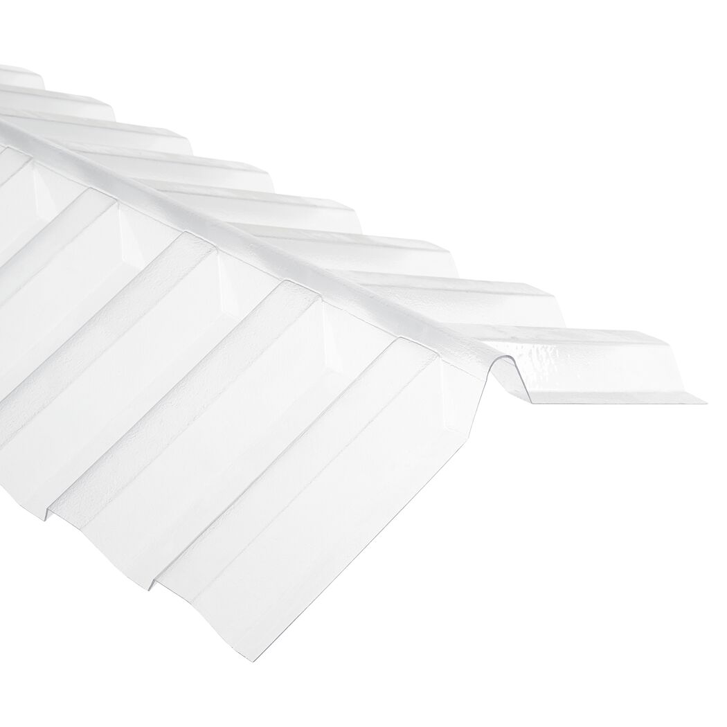 Wellfirsthaube Trapez transparent