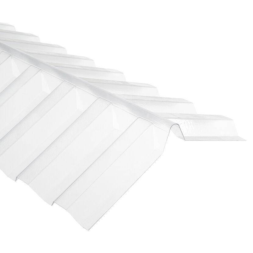 Wellfirsthaube Trapez transparent