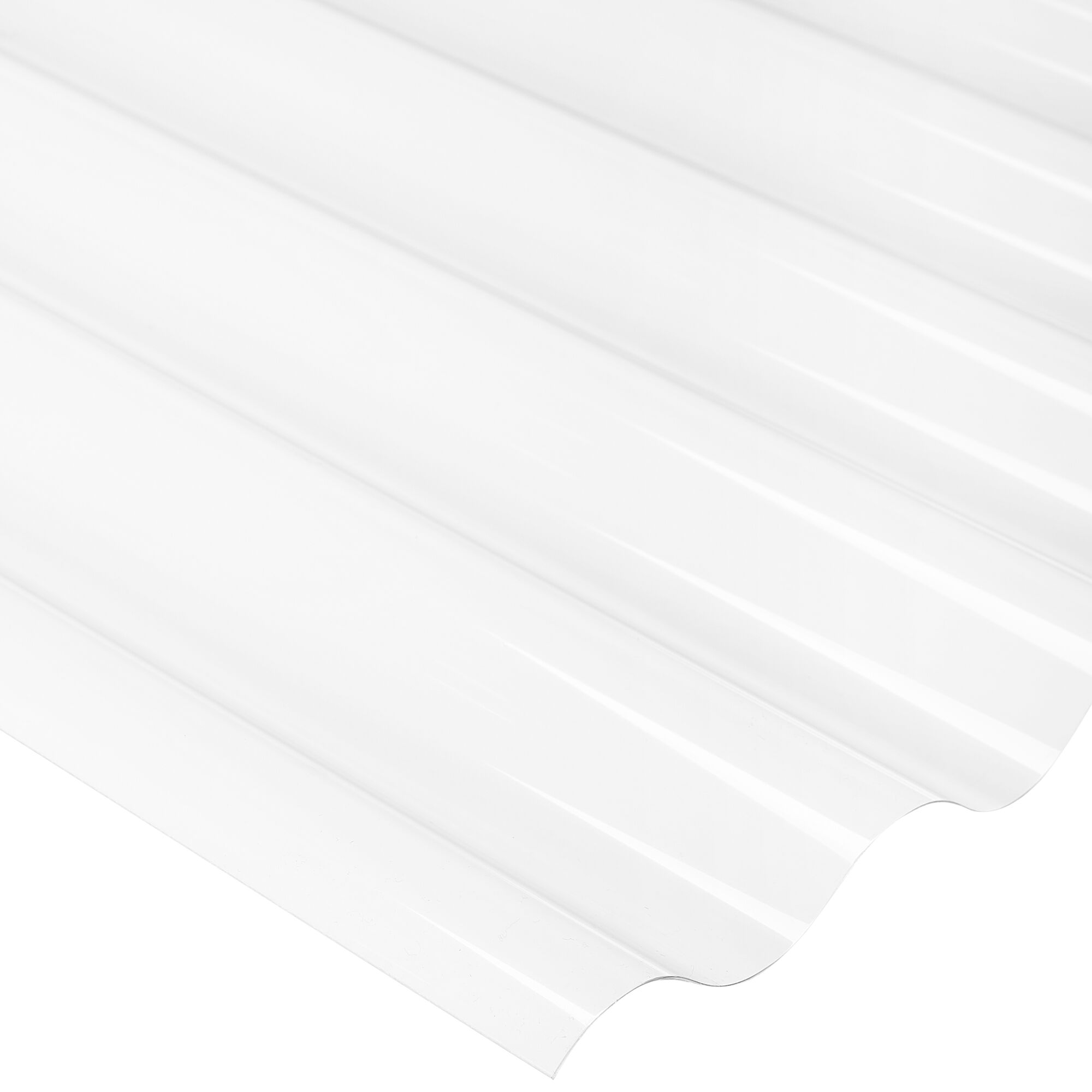 Weiße Wellplatte aus Polycarbonat