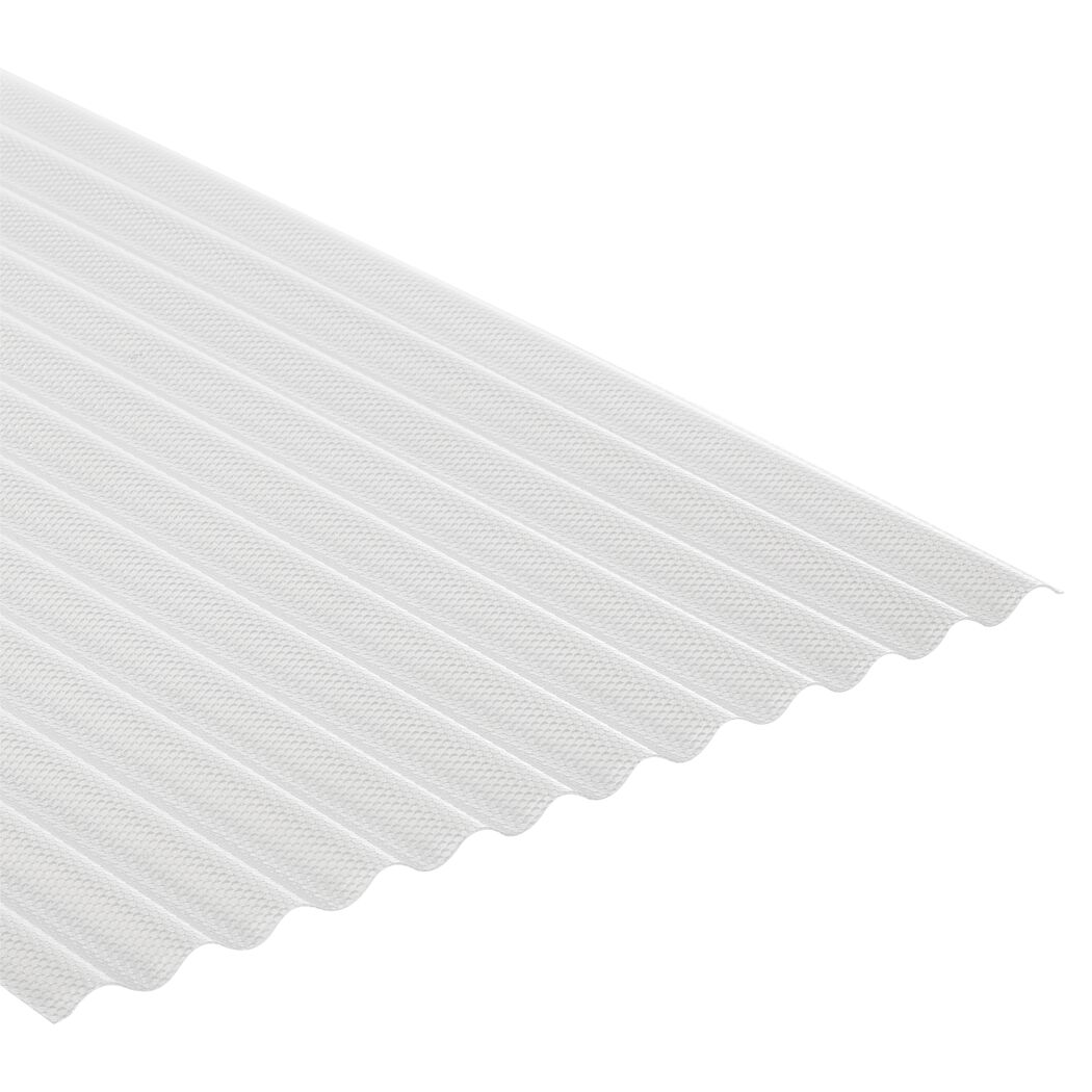 Weiße Wellplatte aus PVC