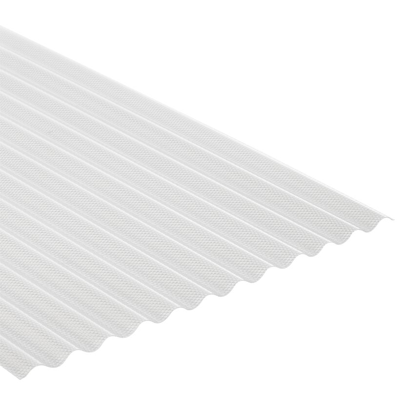 Weiße Wellplatte aus PVC