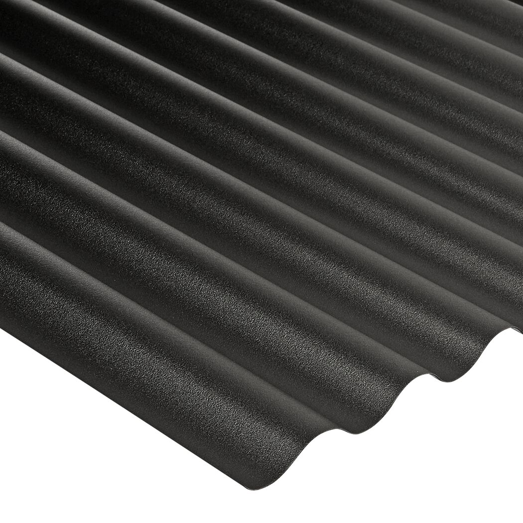 Wellplatte 'Sinus' schwarz 120 x 80 x 0,12 cm