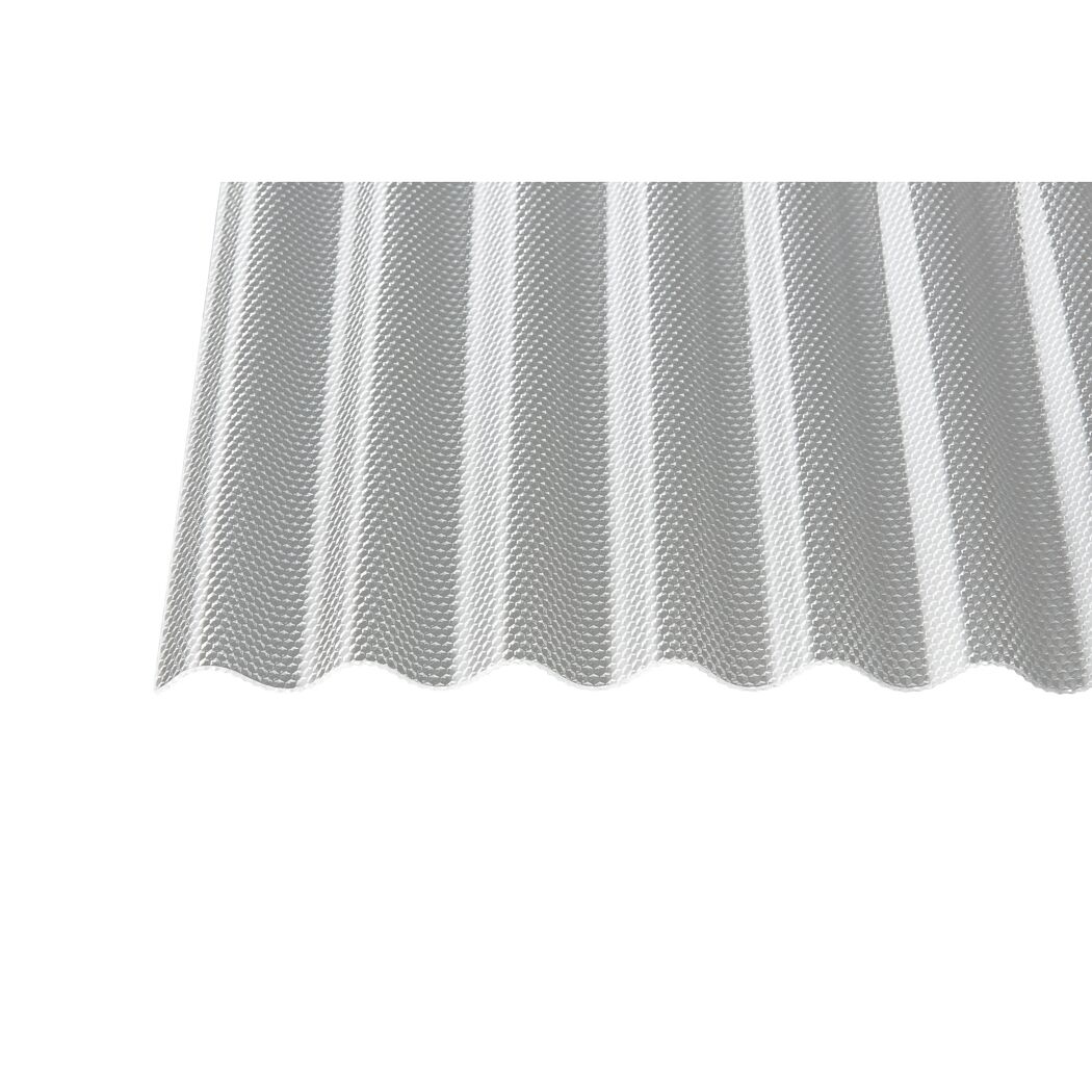 Acryl-Wellplatte 'Sinus 76/18 Wabe' klar 200 x 104,5 x 0,3 cm