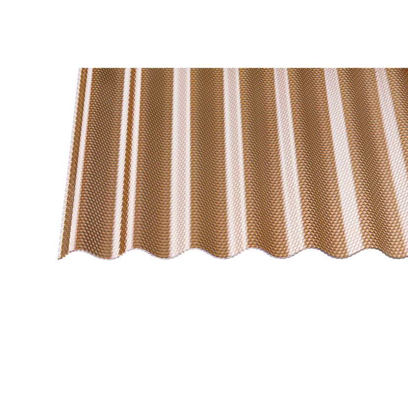 Acryl-Wellplatte 'Sinus 76/18 Wabe' bronzefarben 200 x 104,5 x 0,3 cm