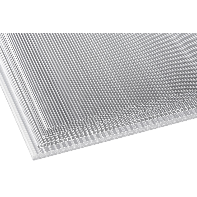 PC-Hohlkammerplatte transparent 200 x 105 x 0,45 cm