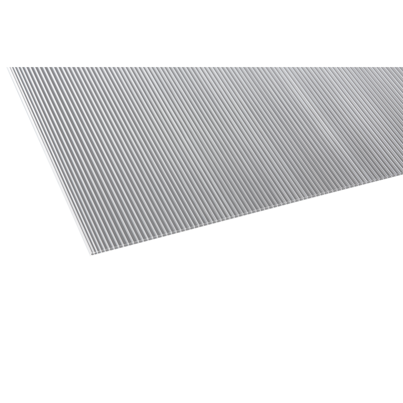 PC-Hohlkammerplatte transparent 200 x 105 x 0,45 cm