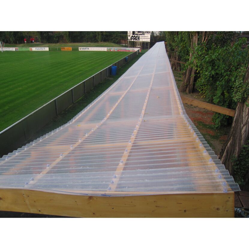 Polyester-Wellbahn 'Sinus 76/18' natur 500 x 200 x 0,08 cm