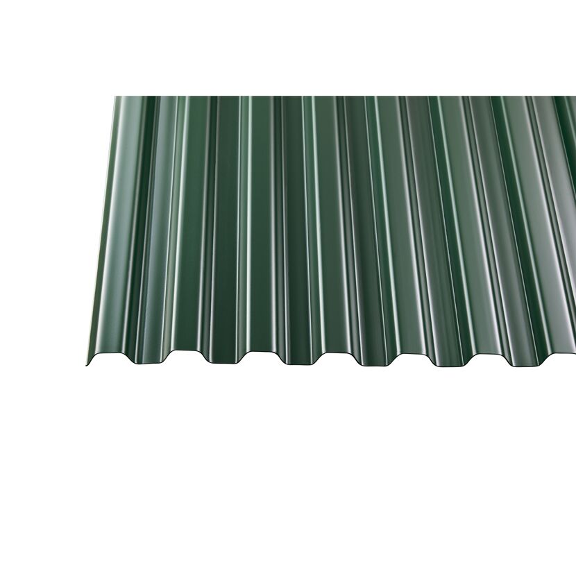 PVC-Wellplatte 'Trapez 70/18' grün 200 x 90 x 0,12 cm