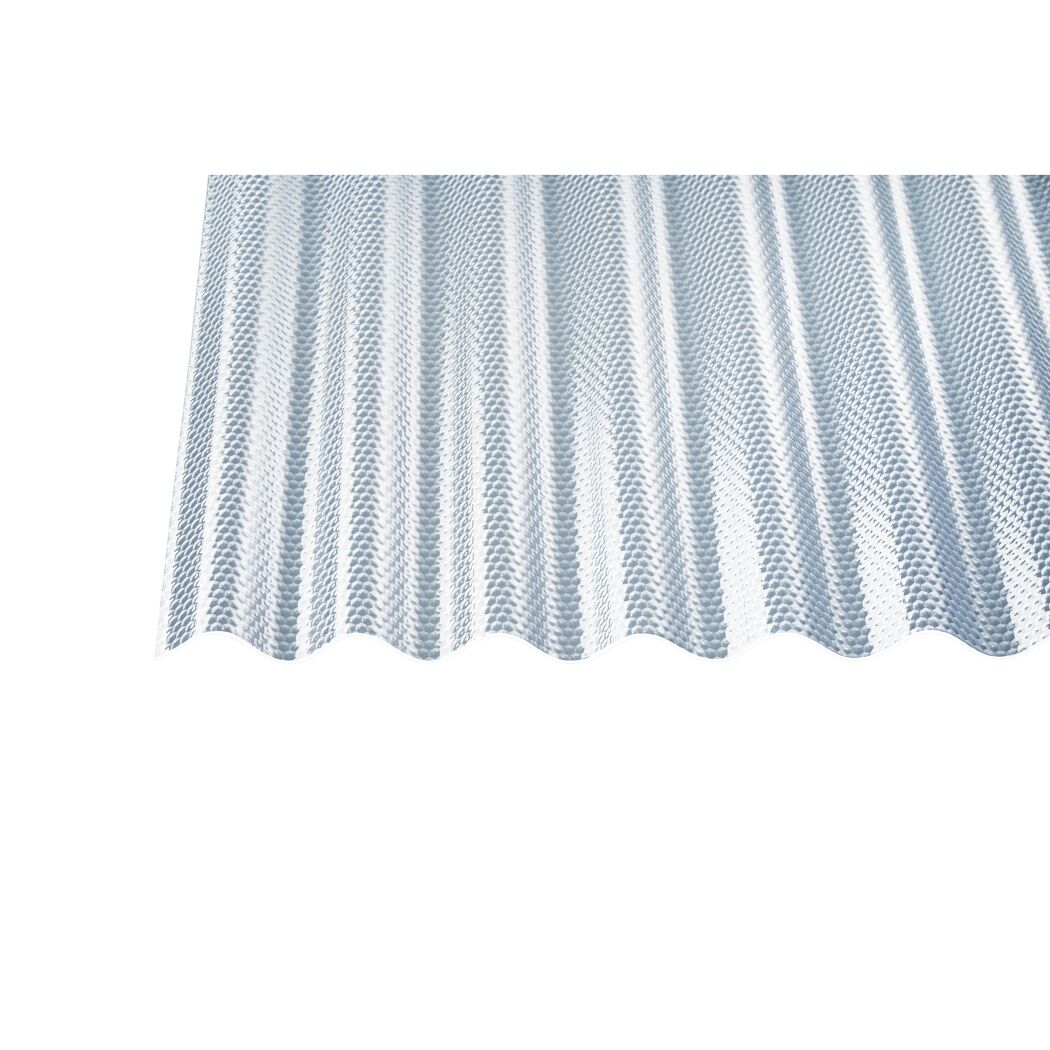 PVC-Wellplatte 'Prisma 76/18' klar 200 x 90 x 0,25 cm