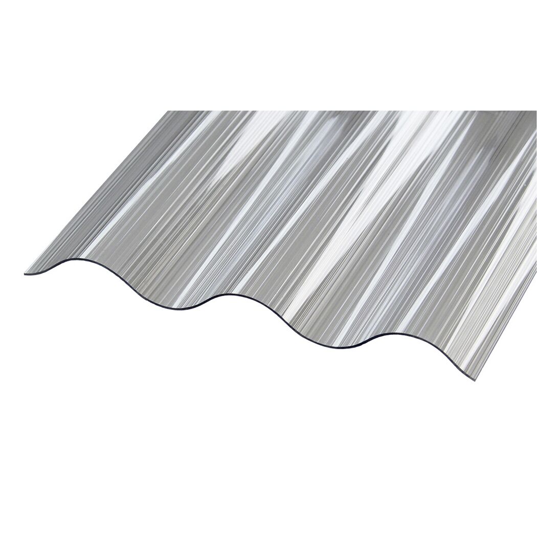 PC-Wellplatte 'Sinus 76/18' transparent 200 x 90 x 0,14 cm