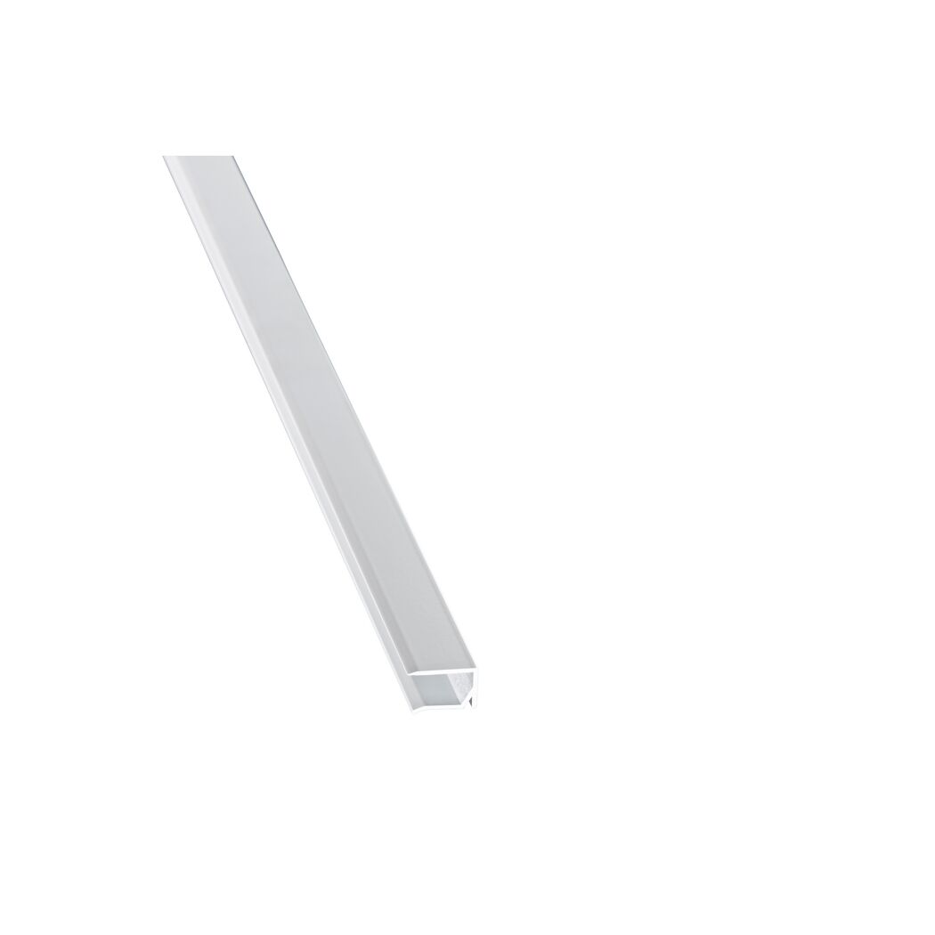 Alu-U-Abschlussprofil weiß 98 x 2 x 1,8 cm mit Tropfnase