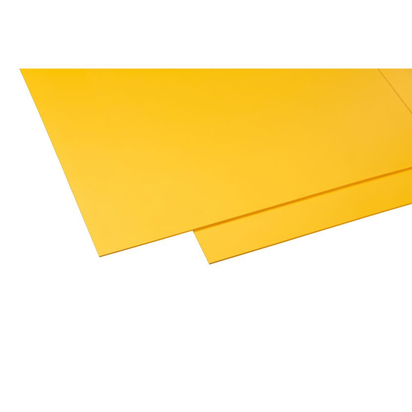 Kunststoffplatte 'Hobbycolor' gelb 25 x 50 x 0,3 cm