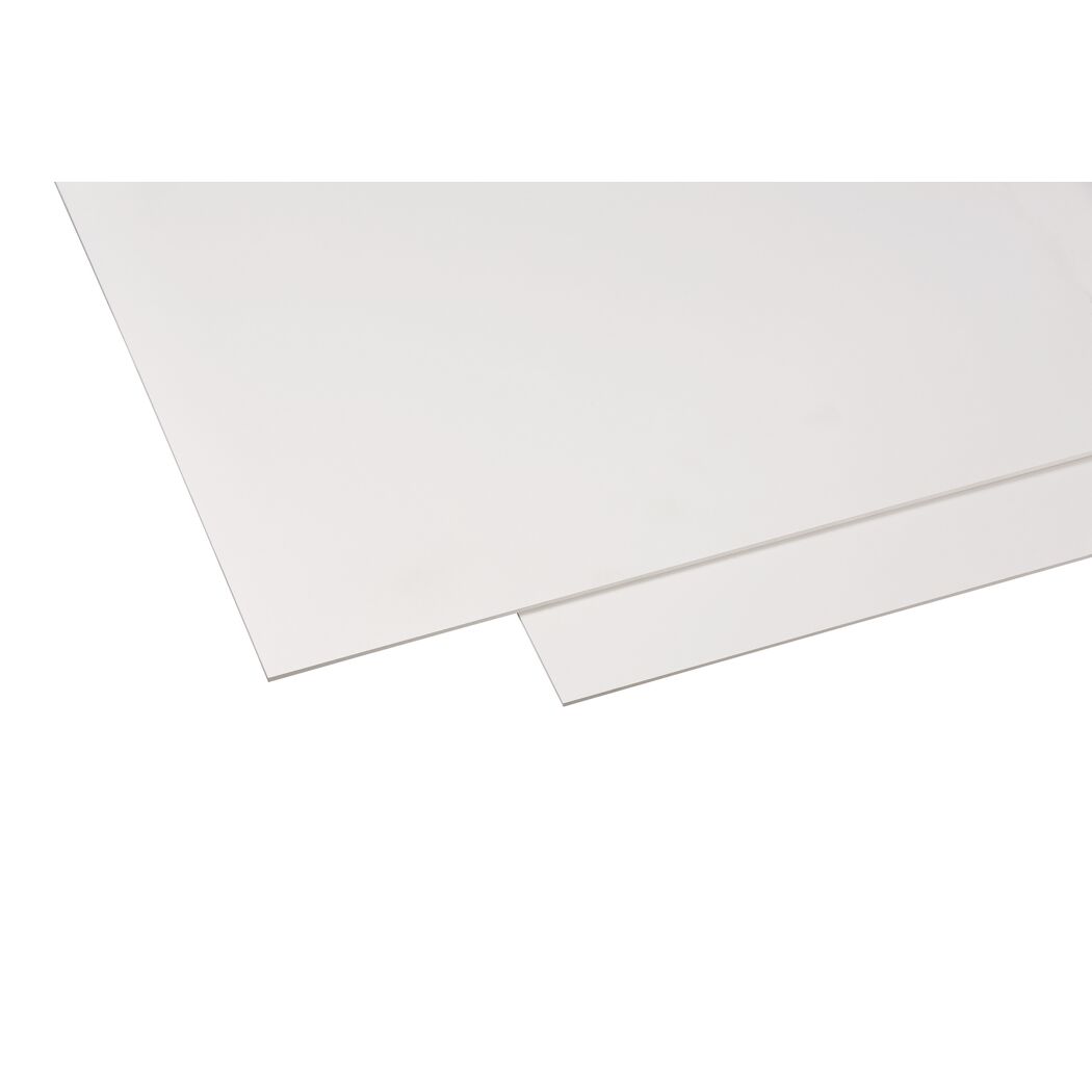 Zwei weiße PVC Platten