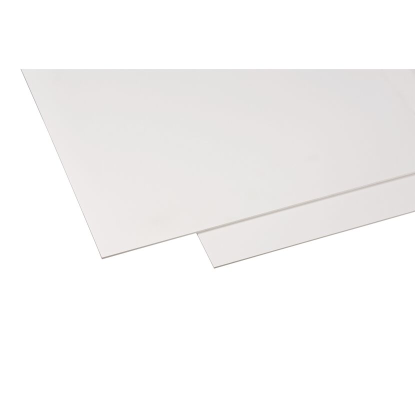 Zwei weiße PVC Platten