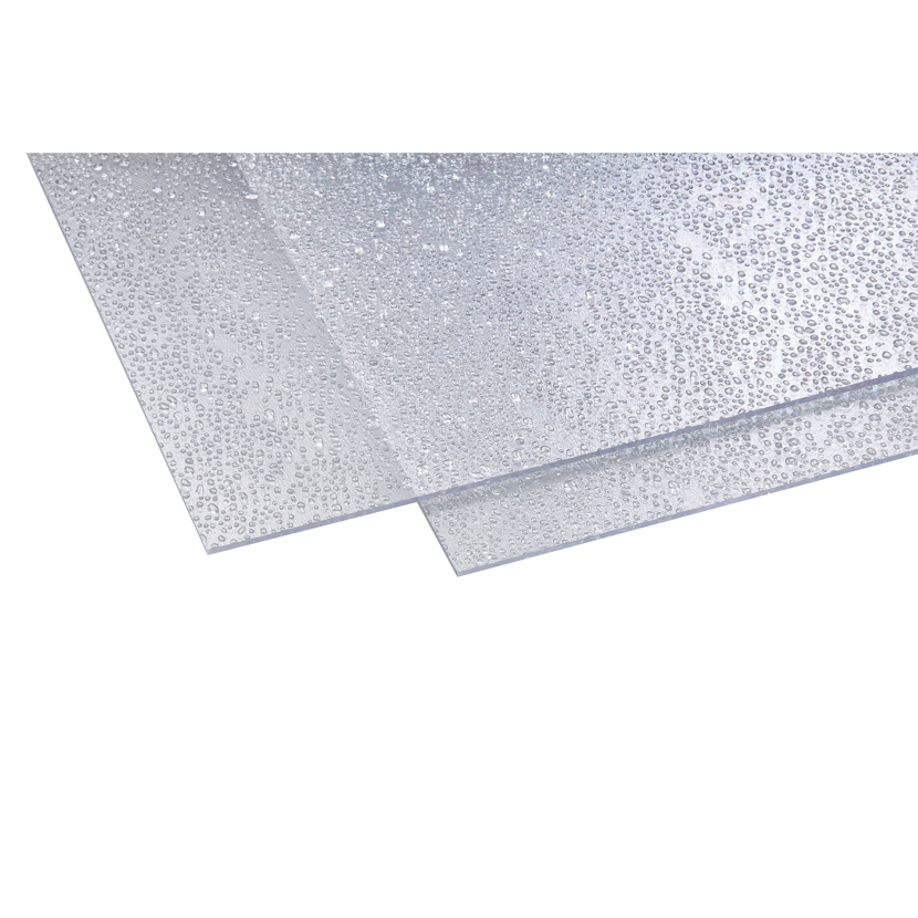 Polystyrolplatte 'Tropfen' klar 200 x 100 x 0,5 cm