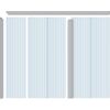 Zwei klare PVC-Paneele und Teile des Montagesystems