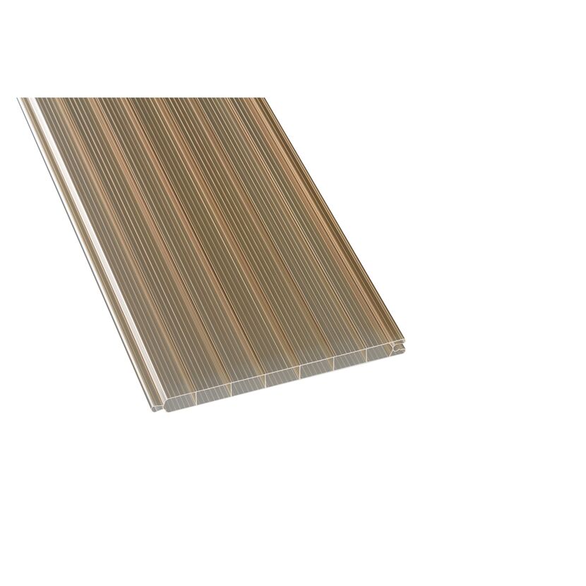 PVC-Hohlkammerpaneel bronzefarben 200 x 20 x 1,6 cm