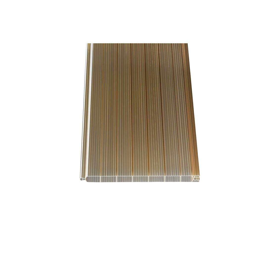 PVC-Hohlkammerpaneel bronzefarben 200 x 20 x 1,6 cm