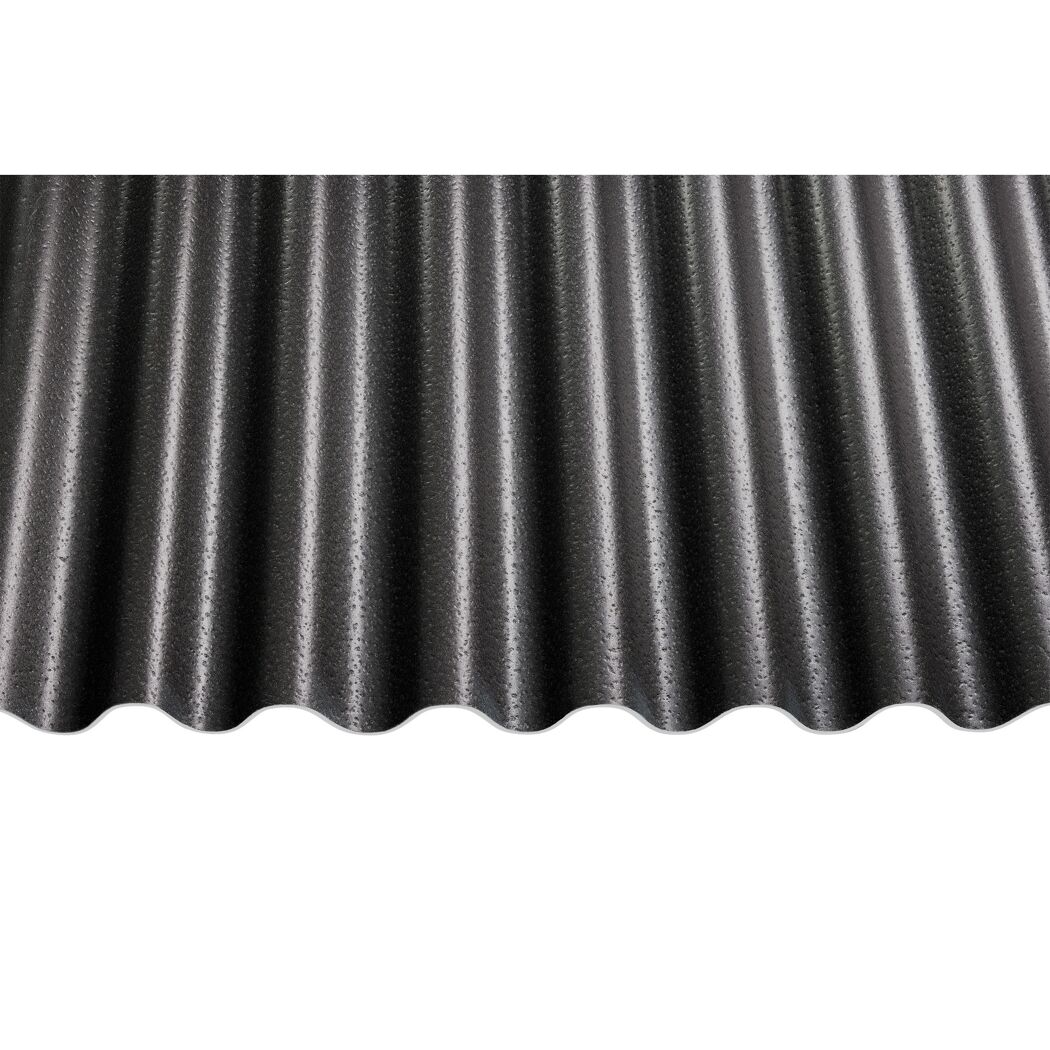 Schwarze Wellplatte